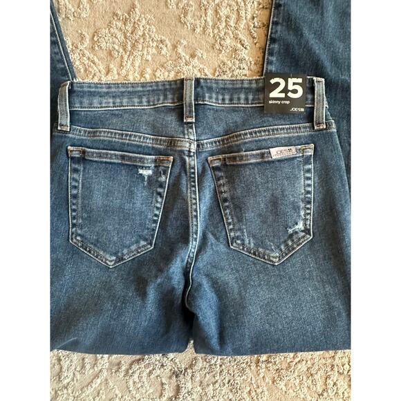 Joe’s NWT Distressed Raw Hem Skinny Crop Jeans Sz. 25 - Picture 6 of 12